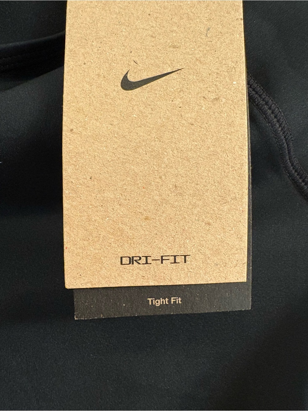Nike Black Pro Crop Top with Elastic Logo Hem - Picture 10 of 11